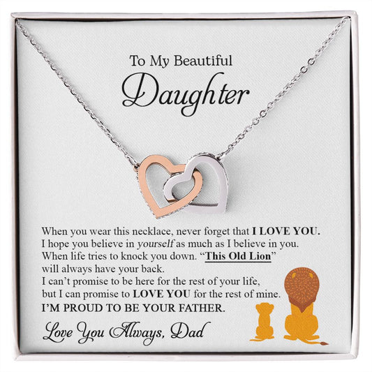 My Beautiful Daughter | This Old Lion - Interlocking Hearts Necklace
