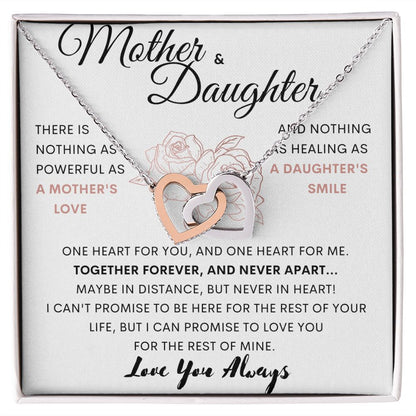 Interlocking Hearts Necklace -Mother,Daughter, Wife, Soulmate