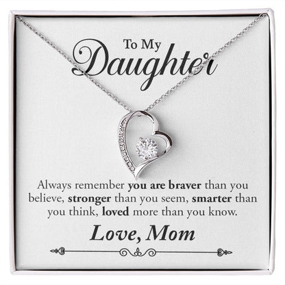 My Daughter | Braver Stronger Smarter - Forever Love Necklace